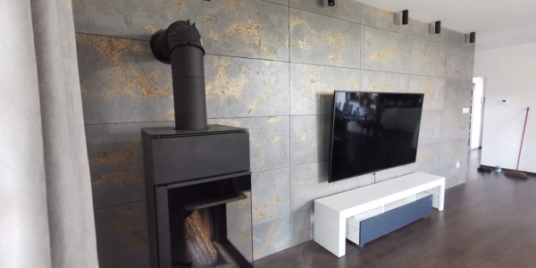 Concrete Slabs in Living Room