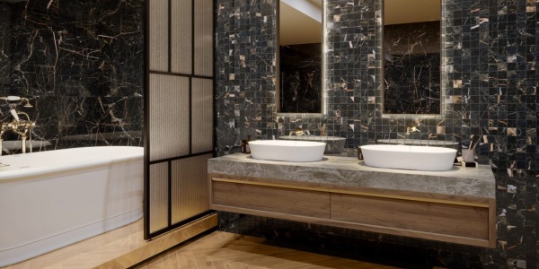 Marquina Gold Bathroom Tiles